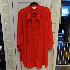 Penningtons Red Tunic with Pattern